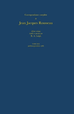Book cover for Correspondance Complete De Rousseau 30 CB