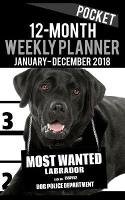 Cover of 2018 Pocket Weekly Planner - Most Wanted Labrador