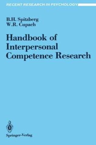 Cover of Handbook of Interpersonal Competence Research