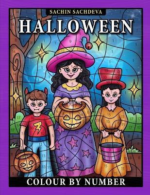 Book cover for Halloween Colour by Number