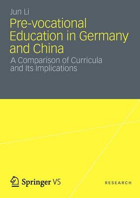 Book cover for Pre-vocational Education in Germany and China