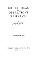 Book cover for Great Ideas of Operations Research