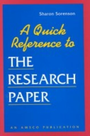 Cover of Quick Reference to the Research Paper