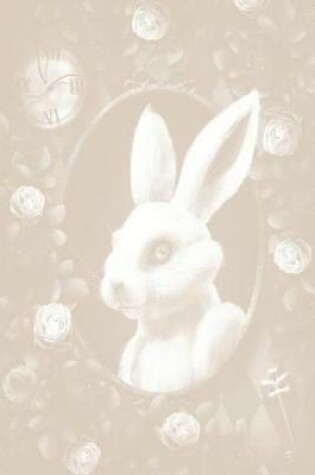 Cover of Alice in Wonderland Pastel Modern Journal - Inwards White Rabbit (Fawn)