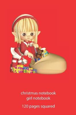 Book cover for christmas notebook girl notebook