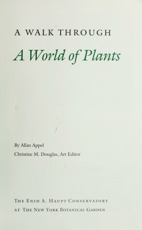 Book cover for A Walk Through a World of Plants