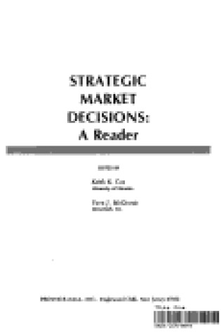 Cover of Strategic Market Decisions