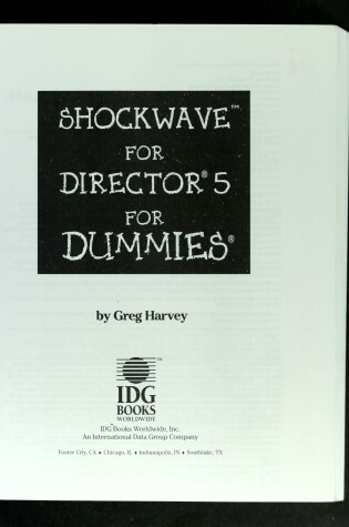 Cover of Shockwave for Director 5 For Dummies