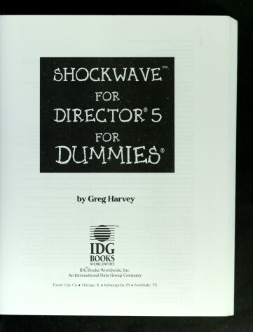 Book cover for Shockwave for Director 5 For Dummies