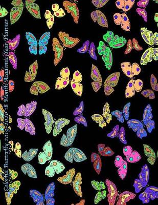 Book cover for Colorful Butterfly 2019-2020 18 Month Academic Year Planner