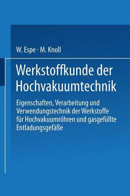 Book cover for Werkstoffkunde Der Hochvakuumtechnik