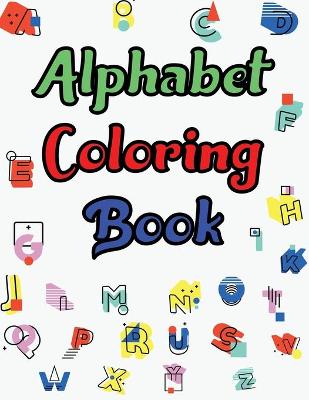 Book cover for alphabet coloring book