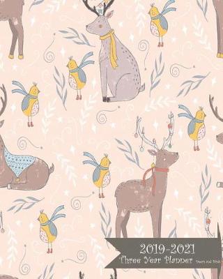 Book cover for 2019-2021 Three Year Planner-Deers and Birds