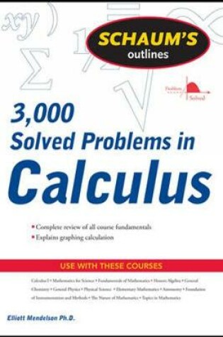 Cover of SCHAUM'S 3000 SOLVED PROBLEMS CALCULUS