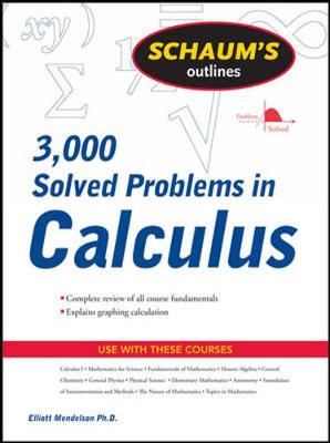 Book cover for SCHAUM'S 3000 SOLVED PROBLEMS CALCULUS