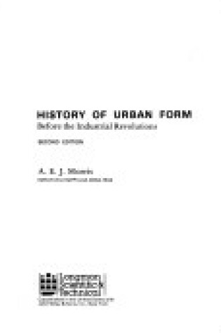 Cover of Morris: History of *Urban Form* 2ed (Pap