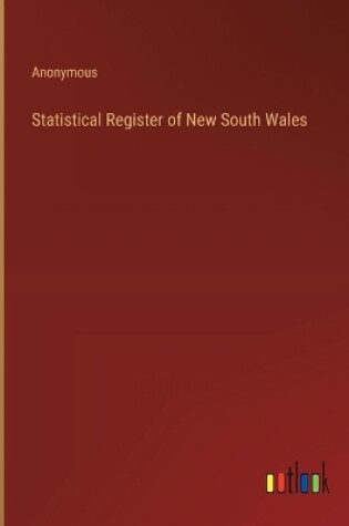 Cover of Statistical Register of New South Wales