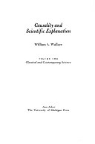 Cover of Causality and Scientific Explanation Vol 2