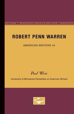 Book cover for Robert Penn Warren - American Writers 44