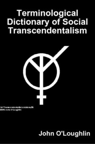 Cover of Terminological Dictionary of Social Transcendentalism