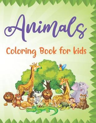 Book cover for Animals coloring book for kids