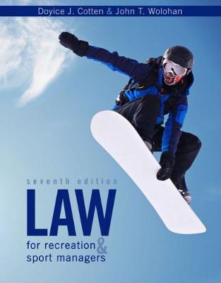 Cover of Law for Recreation and Sport Managers