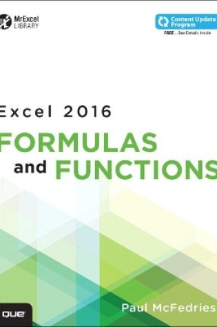 Cover of Excel 2016 Formulas and Functions (includes Content Update Program)