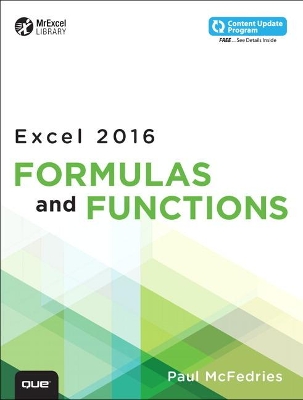Book cover for Excel 2016 Formulas and Functions (includes Content Update Program)