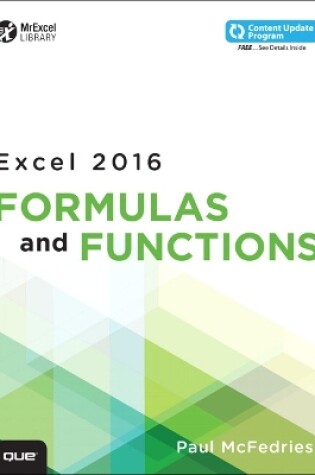 Cover of Excel 2016 Formulas and Functions (includes Content Update Program)