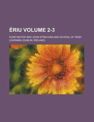 Book cover for Eriu Volume 2-3