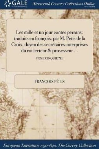 Cover of Les Mille Et Un Jour Contes Persans