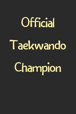 Book cover for Official Taekwando Champion