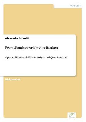 Book cover for Fremdfondsvertrieb von Banken