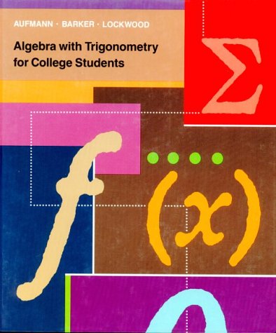 Book cover for Algebra with Trigonometry for College Students