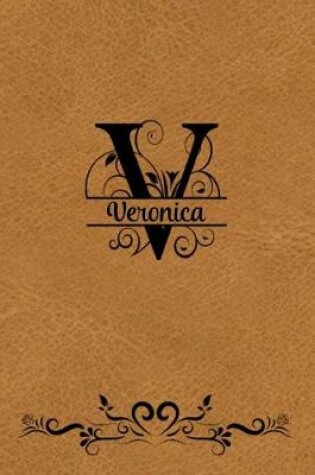 Cover of Split Letter Personalized Name Journal - Veronica