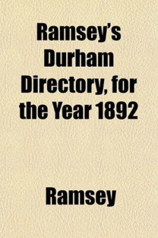 Cover of Ramsey's Durham Directory, for the Year 1892