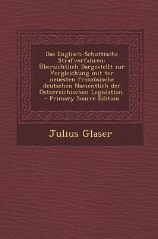 Cover of Das Englisch-Schottische Strafverfahren