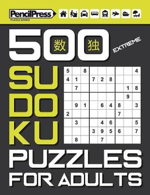 Book cover for 500 Extreme Sudoku Puzzles for Adults (with answers)