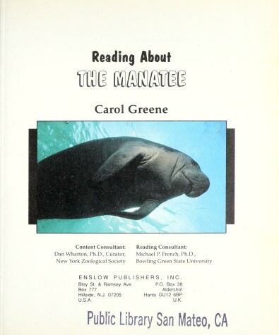 Book cover for Reading About the Manatee