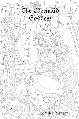 Book cover for "The Mermaid Goddess:" Giant Super Jumbo Mega Coloring Book Features 100 Color Calm Pages of Exotic Mermaids, Goddess, Fairies, and More for Stress Relief (Adult Coloring Book)