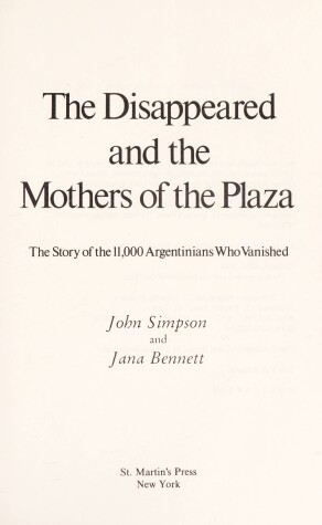 Book cover for The Disappeared and the Mothers of the Plaza