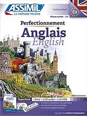 Book cover for Perfectionnement Anglais (superpack USB: book+CD mp3+cle USB)