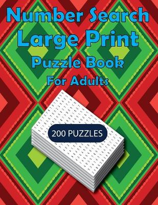 Book cover for Number Search Puzzle Book For Adults Large Print