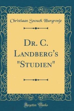 Cover of Dr. C. Landberg's "studien" (Classic Reprint)