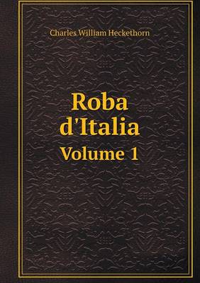 Book cover for Roba d'Italia Volume 1