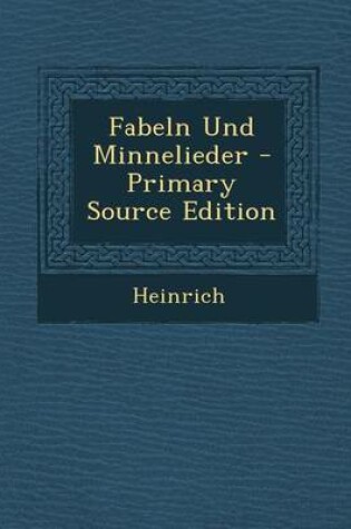 Cover of Fabeln Und Minnelieder