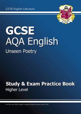 Book cover for GCSE English AQA Unseen Poetry Study & Exam Practice Book Higher Level