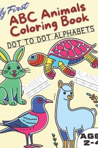 Cover of animals alphabet ABC coloring book for kids ages 2-4 years