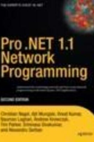 Cover of Pro .NET 1.1 Network Programming