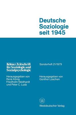 Cover of Deutsche Soziologie Seit 1945